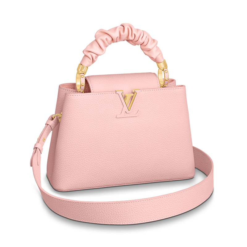 Louis Vuitton CAPUCINES BB Taurillon Leather Bag M58694 Bubble Gum Pink